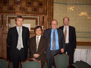 Tom Porteous, Dr Steve Tsang, Michael Ancram MP and Dr Chris Alden
