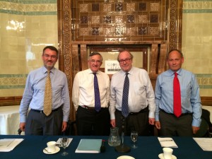 Robert Brinkley, Sir Gerald Howarth MP, Lord Lothian and Sir Tony Brenton