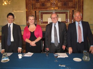 Rory Stewart MP, Caroline Wyatt, Lord Lothian and Sir Rob Fry